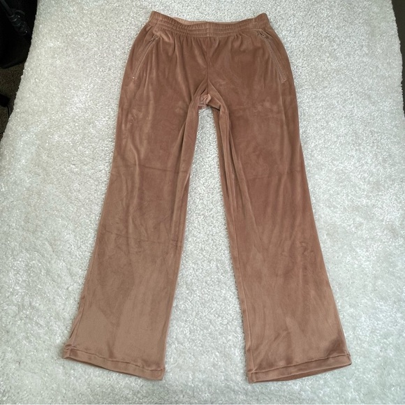 Skims Velour Velvet Track Pants Zipper Pockets Pull On Travel Comfy Soft Medium - Picture 1 of 12
